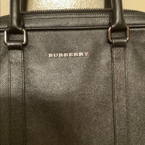 Burberry Calf Grain Leather Newburg Unisex Briefcase Messenger Bag - Picture 11 of 12